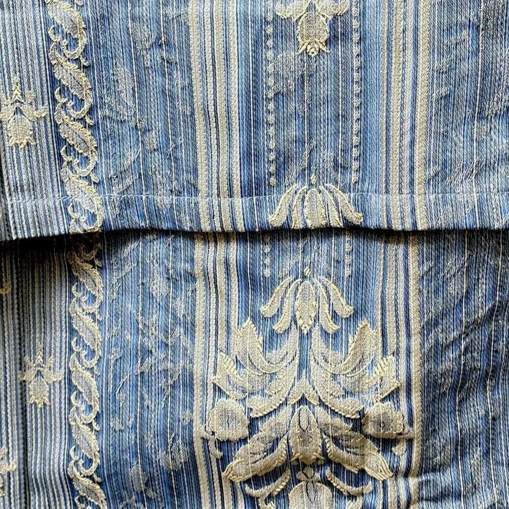 Blue Tapestry Pillow Sham Standard Size 20x30 Woven Jacquard Pillowcase